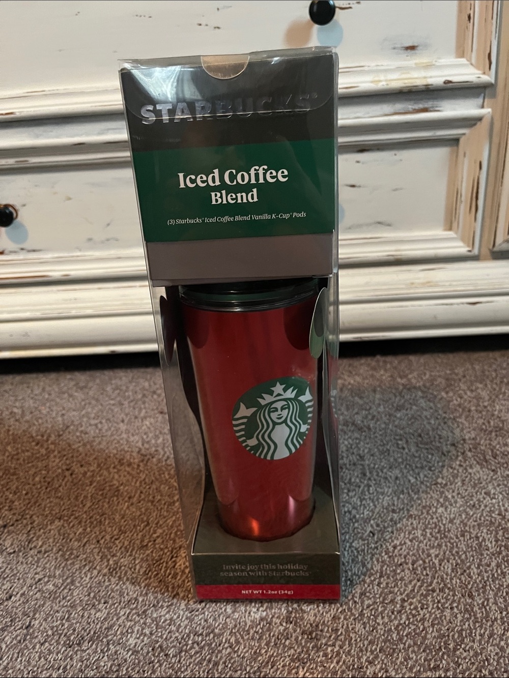 Starbucks Red Travel Tumbler with Green Logo